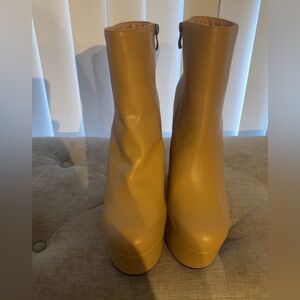 Beige  Women's Platform Boots
